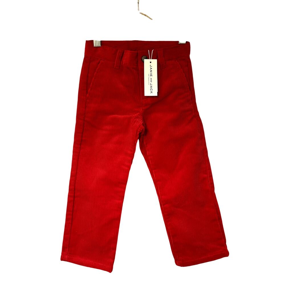 Janie and Jack Red Corduroy Pants